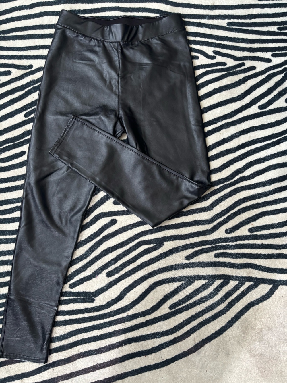 Black Faux Leather Leggings